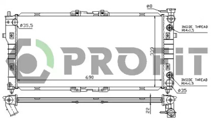 Радиатор, охлаждение двигателя PROFIT PR 3030A3